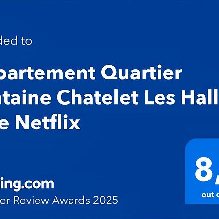 Appartement Quartier Fontaine Chatelet Les Halles Free Netflix Paris Eksteriør billede