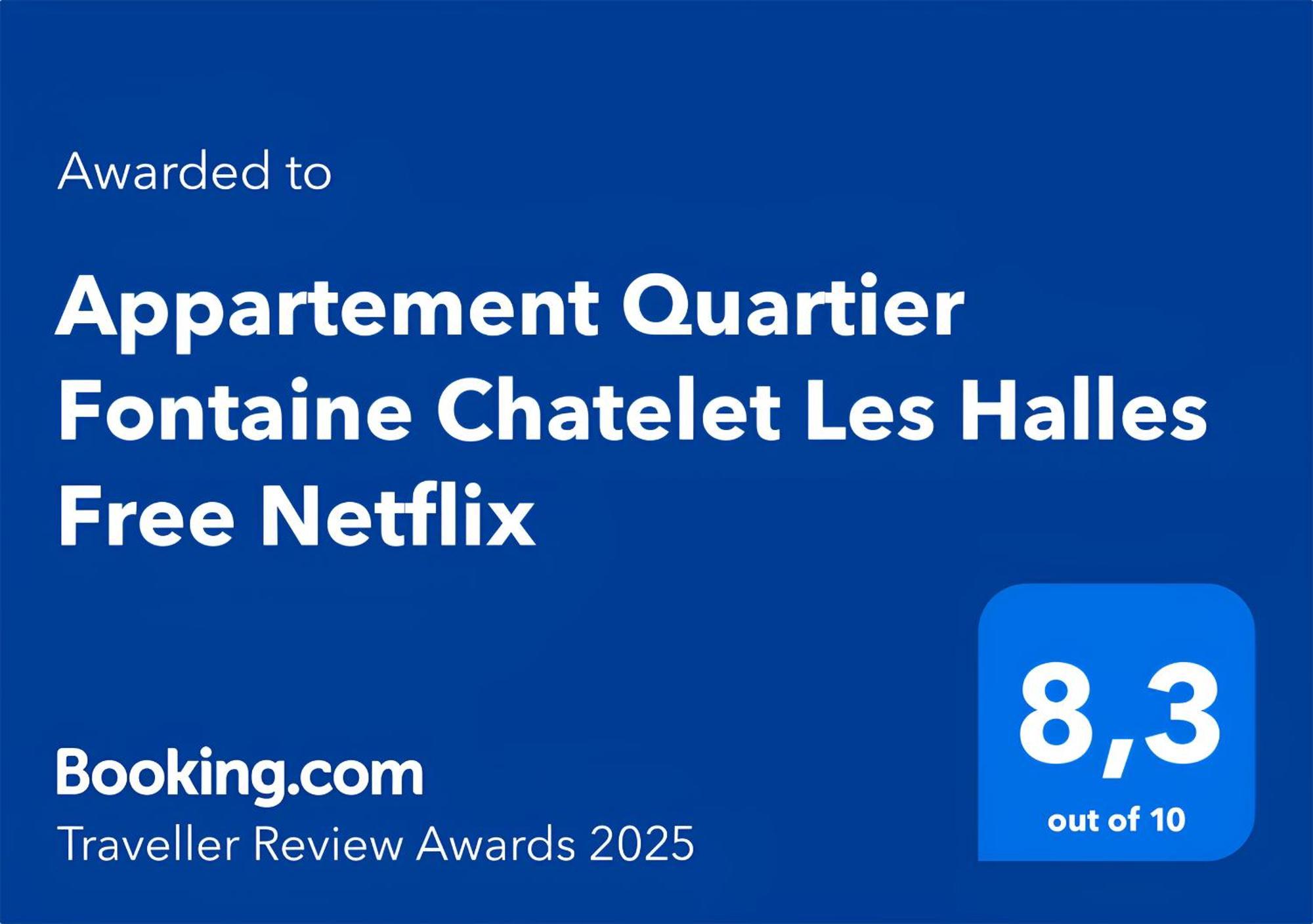 Appartement Quartier Fontaine Chatelet Les Halles Free Netflix Paris Eksteriør billede
